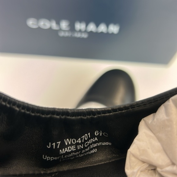 Cole Haan Womens Zerogrand Ballet 2 Black Leather Flats Size 6.5 w/ original box - Picture 5 of 9